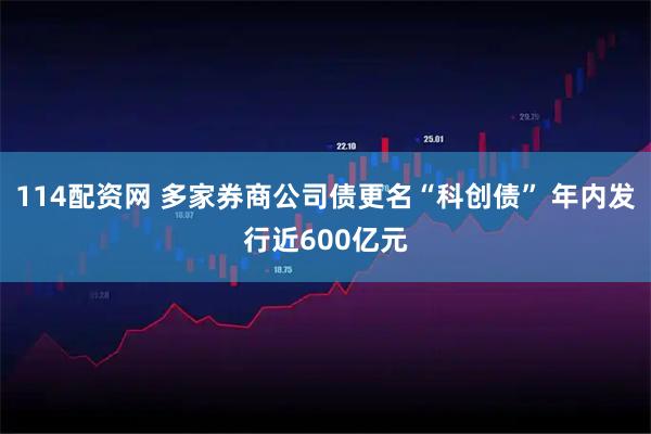 114配资网 多家券商公司债更名“科创债” 年内发行近600亿元